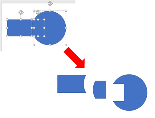 PowerPointで図形を結合する方法
図形の分解